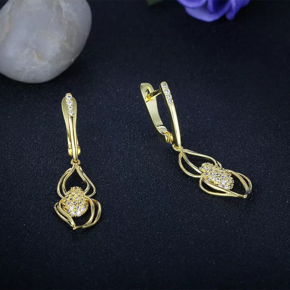 Double Loop Drop Earrings For Women