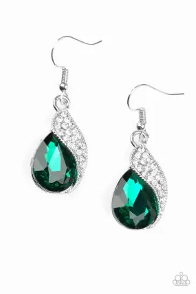 Easy Elegance Emerald Green Earrings - Paparazzi Accessories