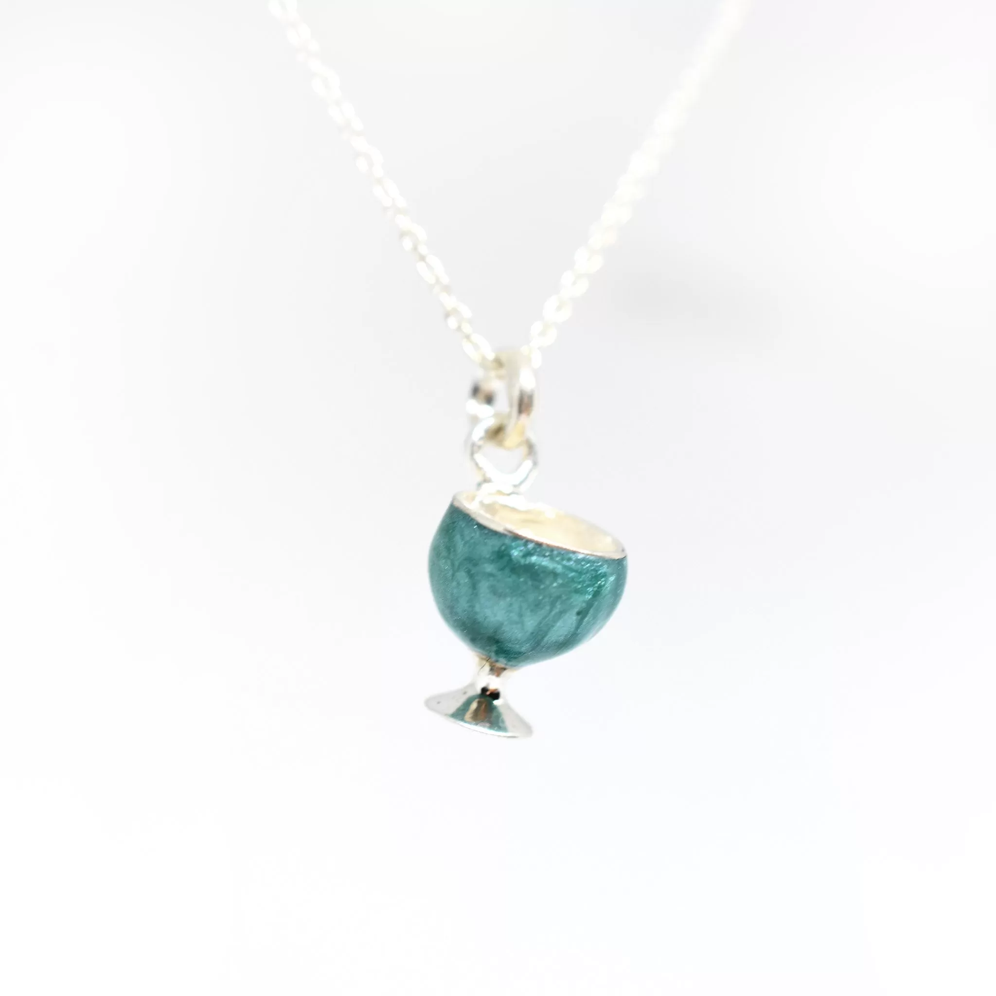 Enamel Wine Glass Necklace