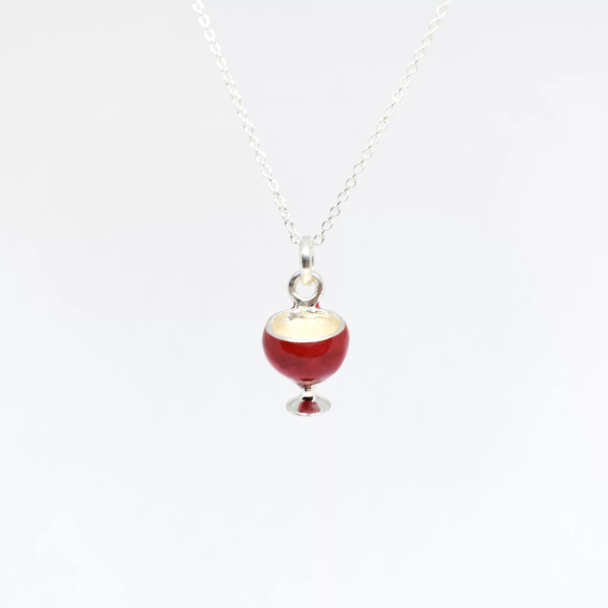 Enamel Wine Glass Necklace