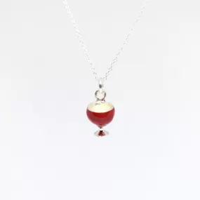 Enamel Wine Glass Necklace