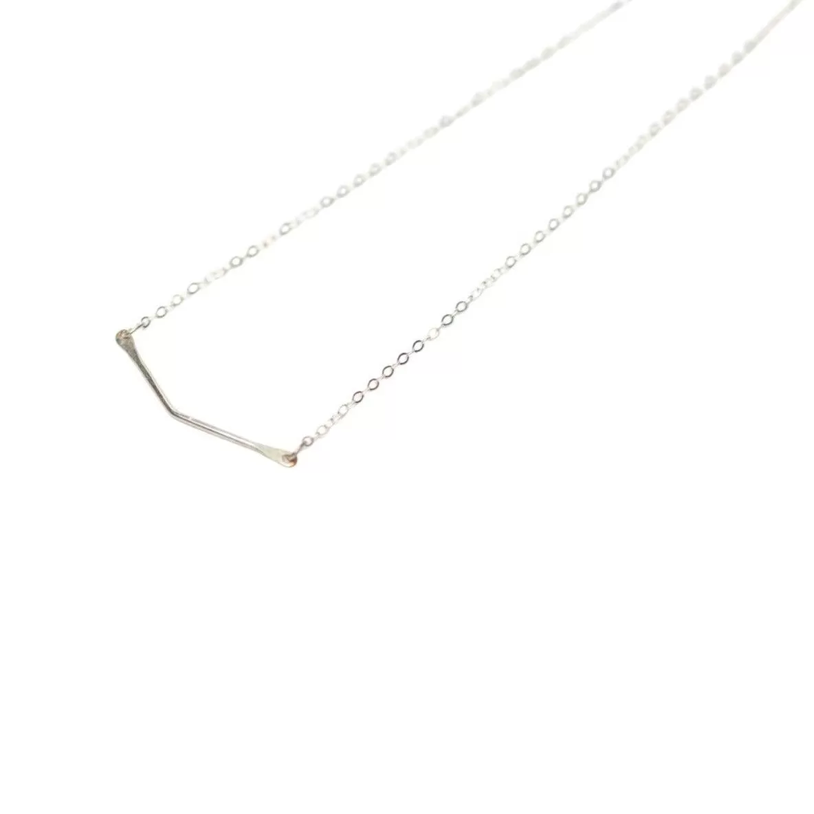 Esther Chevron Necklace in Silver