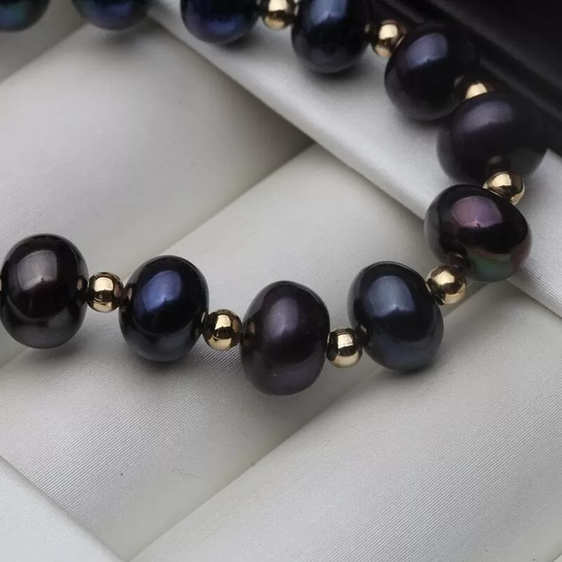 Fashion Freshwater Black Pearl Adjustable Bracelet