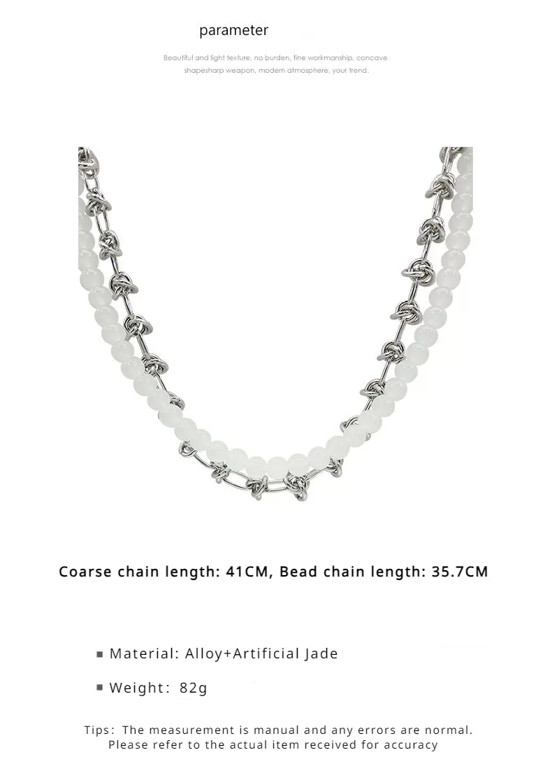 FN Sweet Clavicle Chain Bead Necklace LOJS69