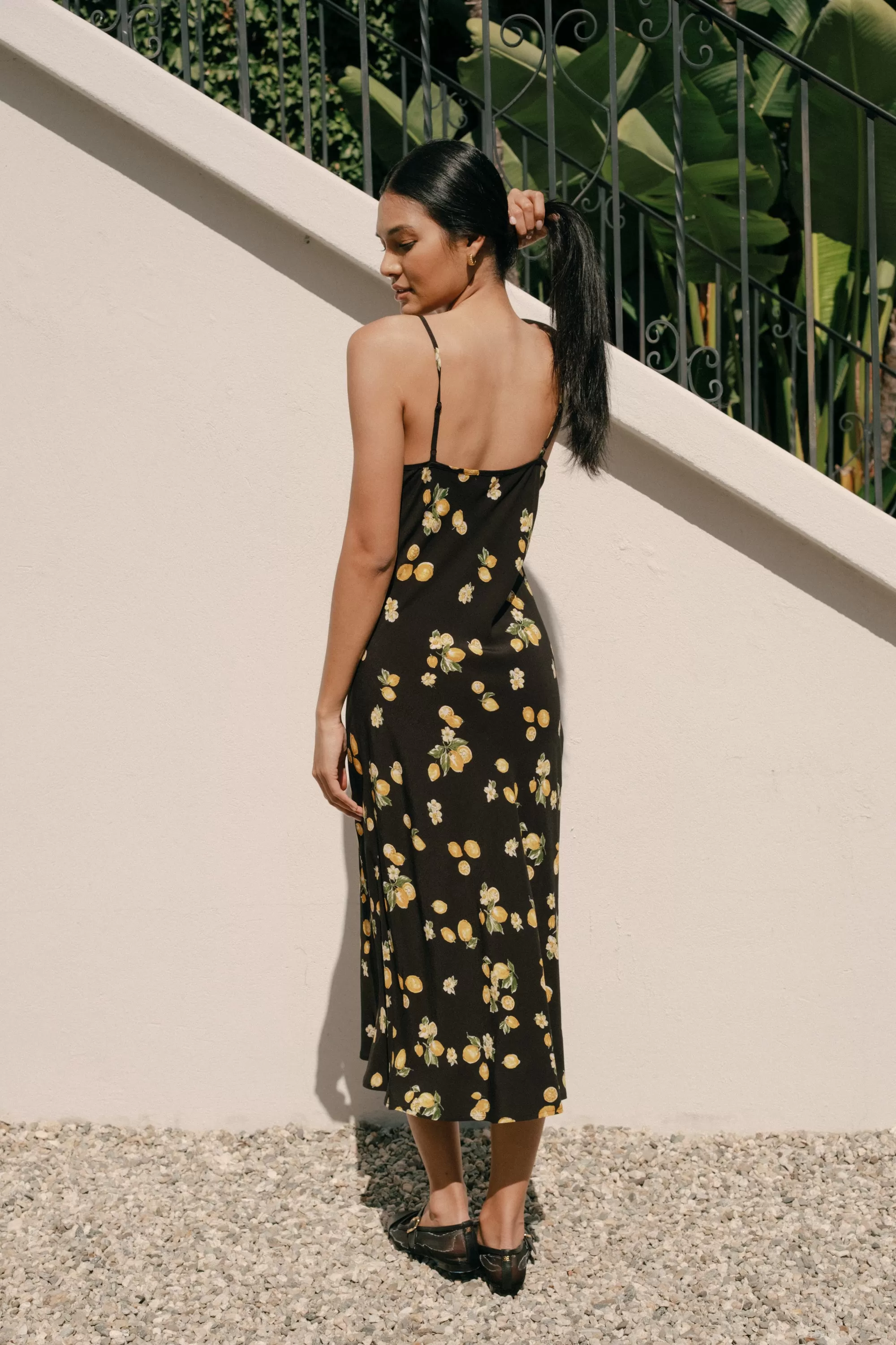 Freya Slip Dress in Lemons