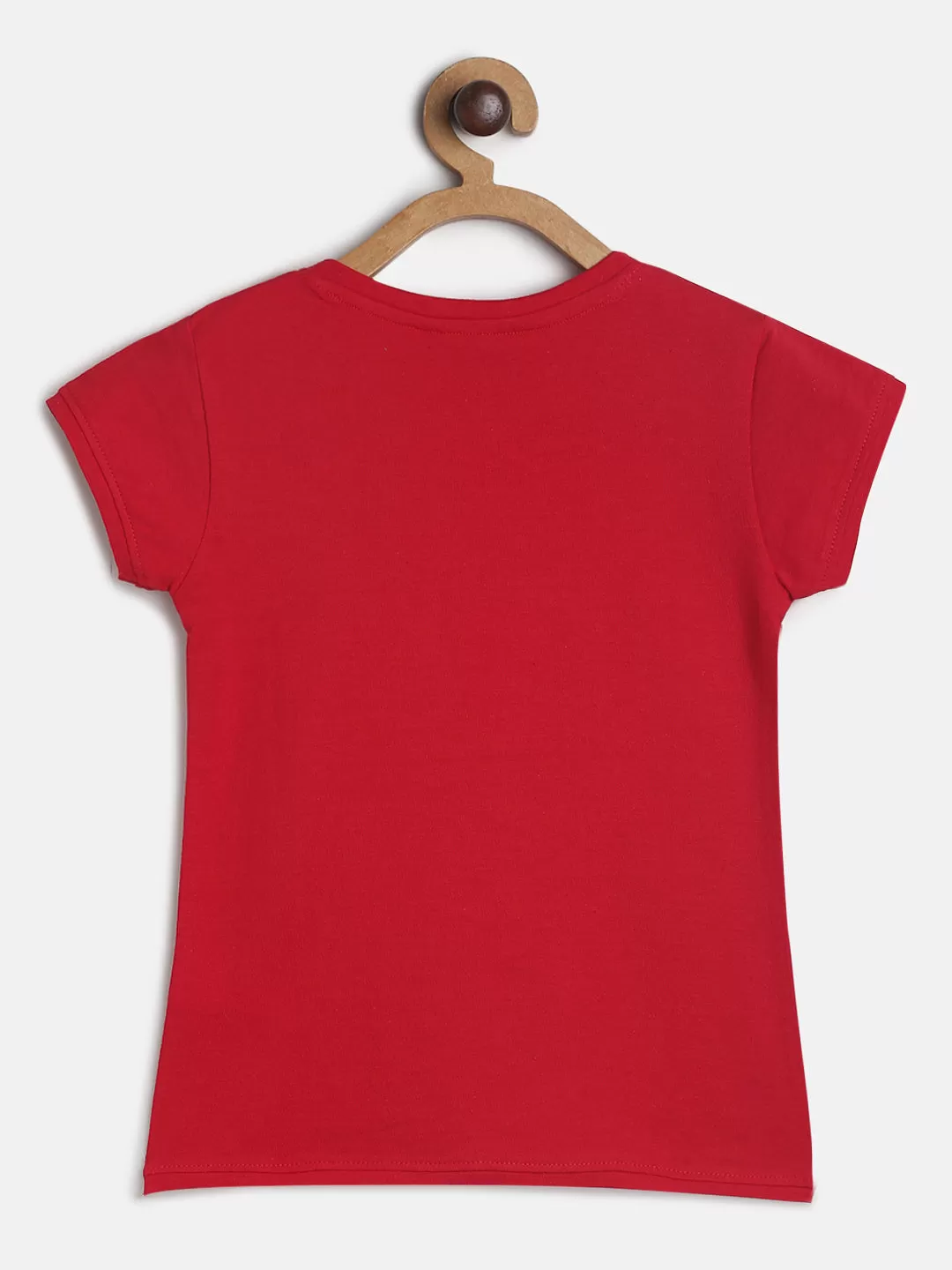 Girls Red Prinred T-shirt