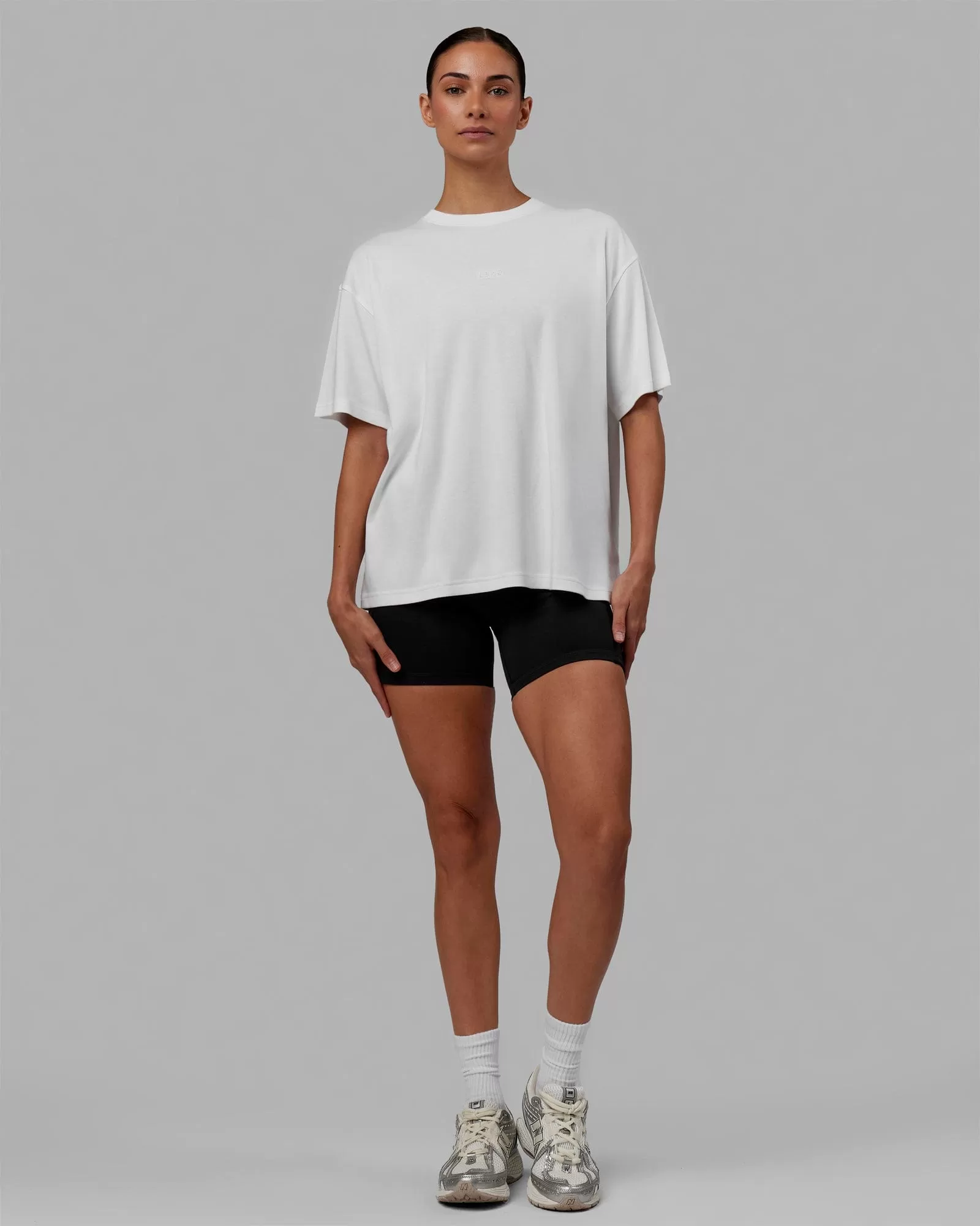 Go-To Modal Oversized Tee - White-White