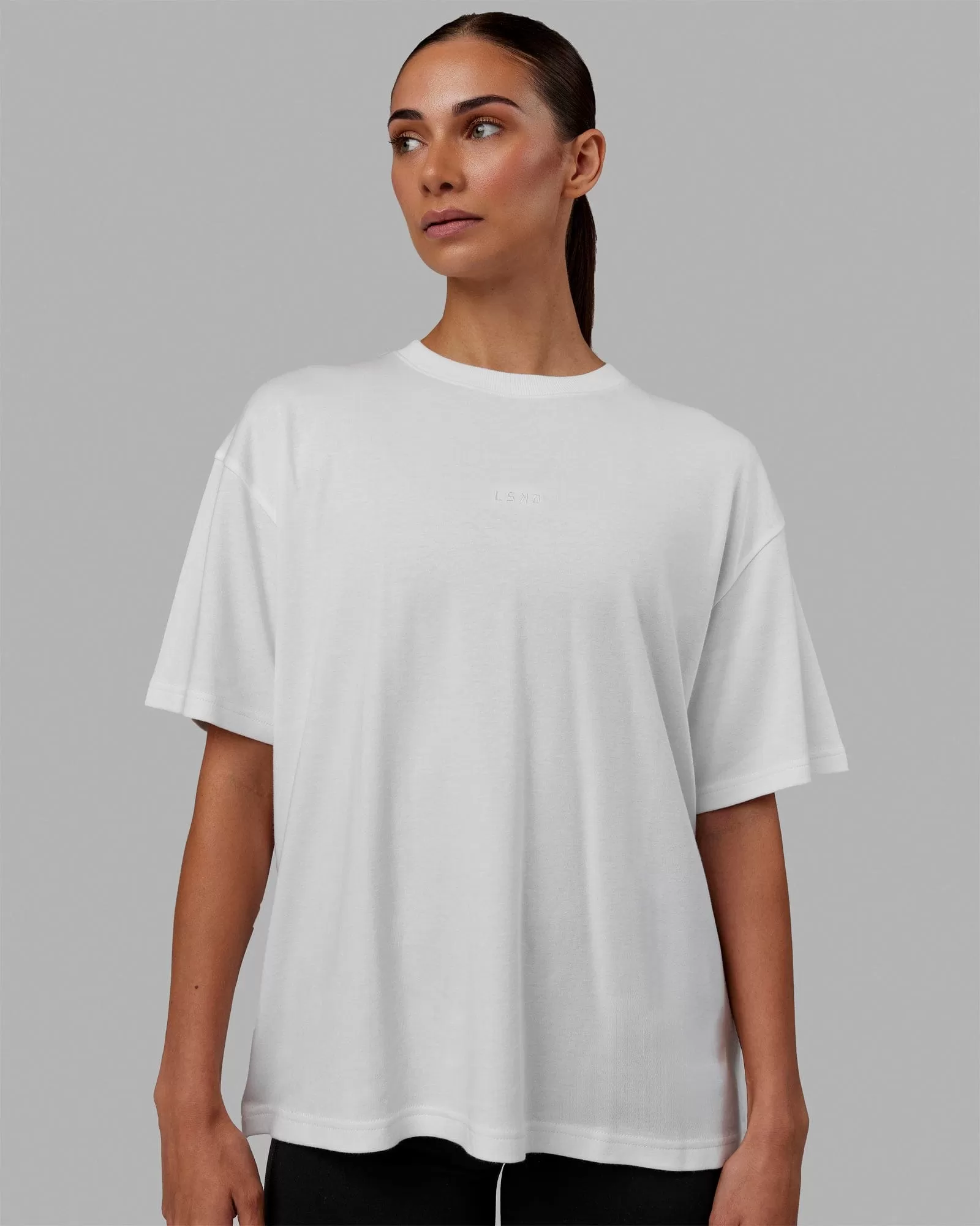 Go-To Modal Oversized Tee - White-White