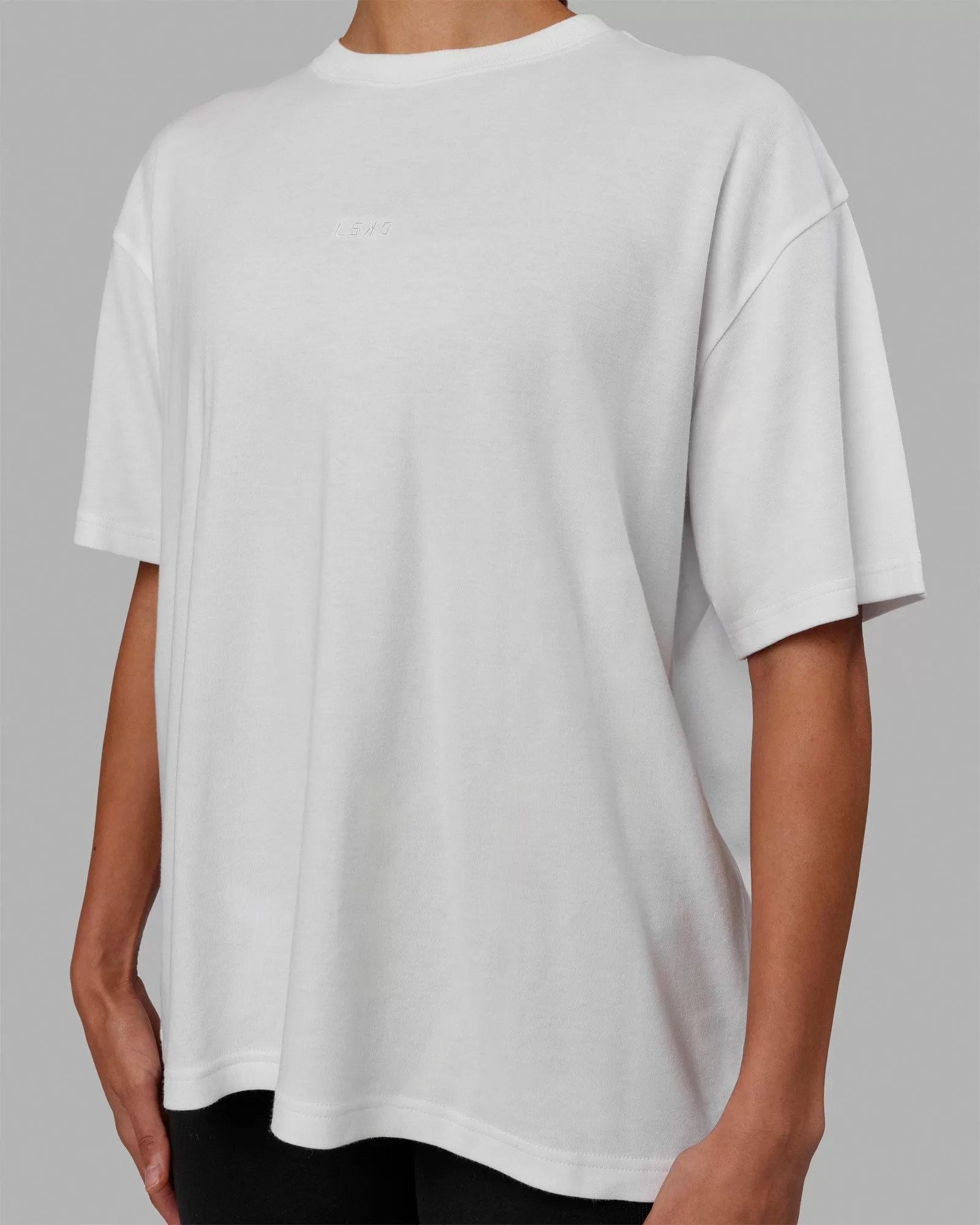 Go-To Modal Oversized Tee - White-White