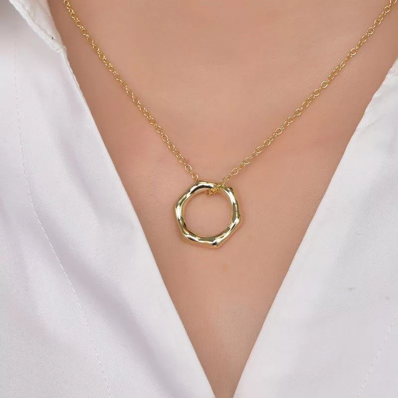 Gold Circle Necklace