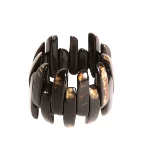 Handmade Amazon Tagua Bracelet in Black Grain