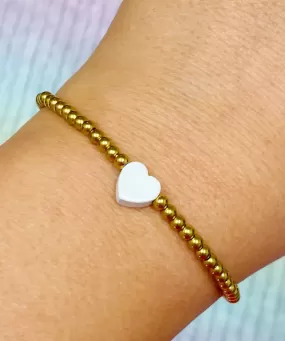 Heart Bracelet - Gold OR White/Gold