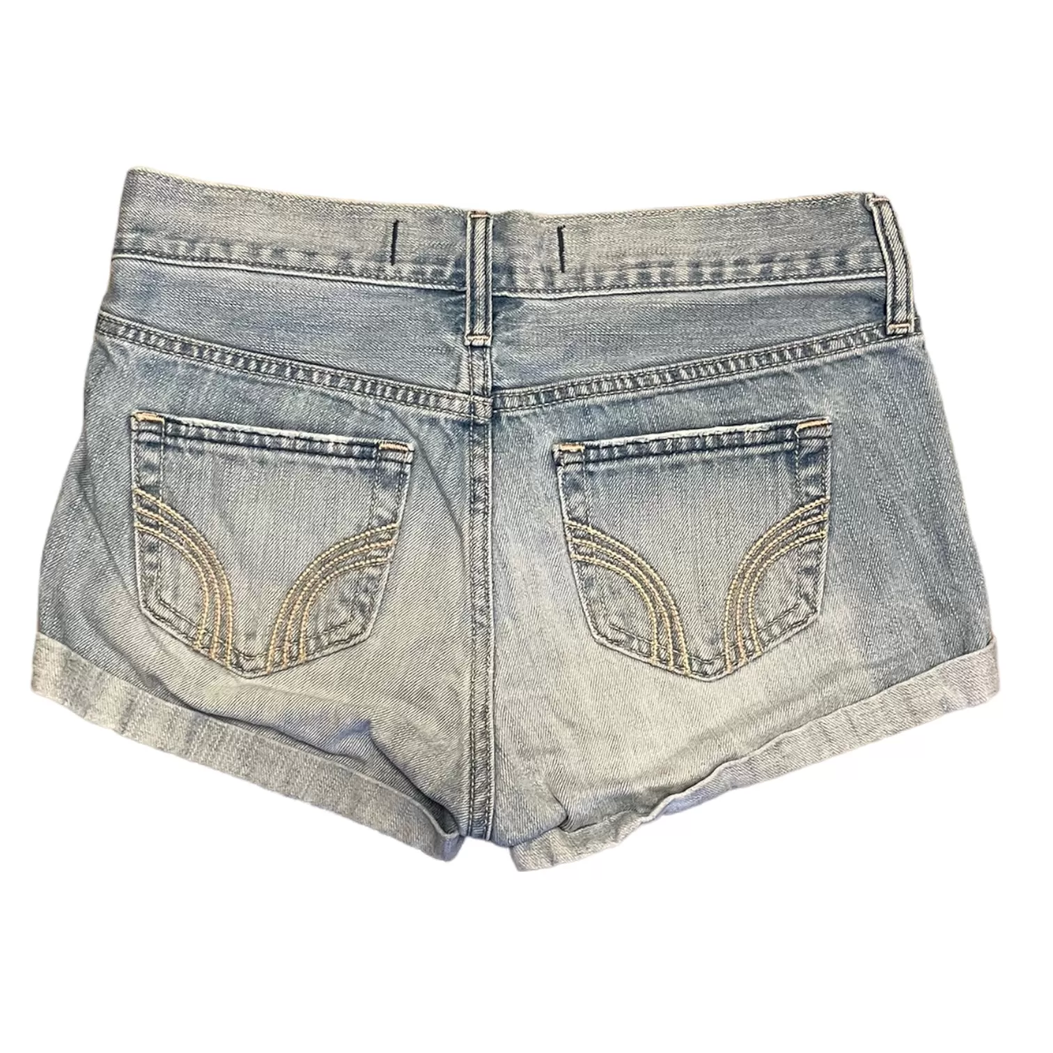 Hollister Short Blue Denim Ripped Shorts Size 25" 1