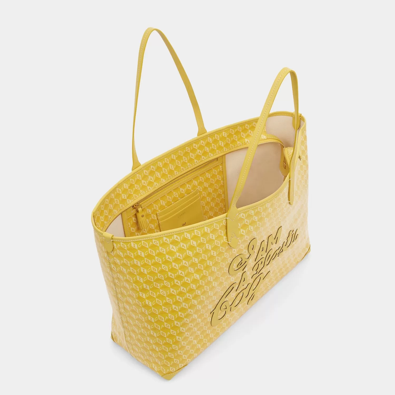 I Am A Plastic Bag Zipped Motif Tote