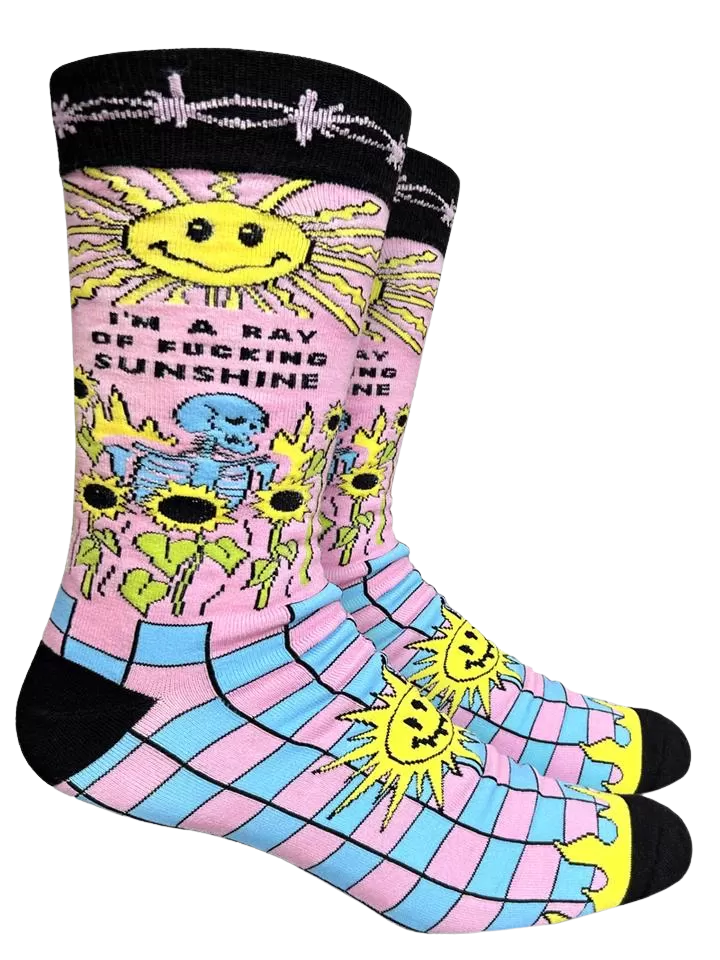 I'm A Ray Of F***ing Sunshine Mens Crew Socks