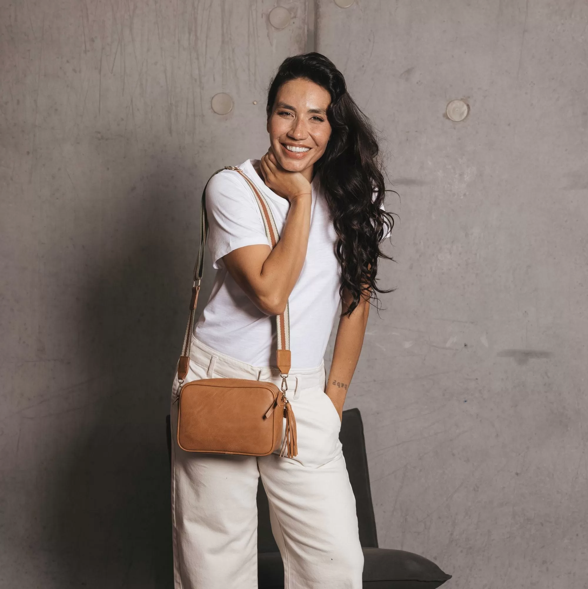 Indie Tan Crossbody Bag