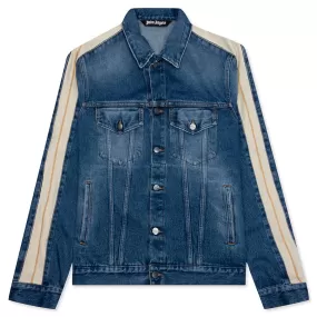 Indigo Track Denim Jacket - Light Blue