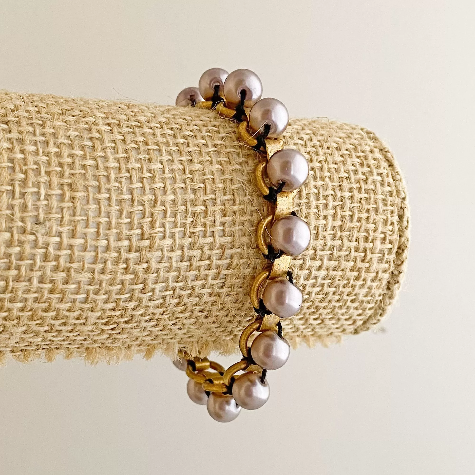 JACKSON BRACELET brass & vintage beads (more colours available)