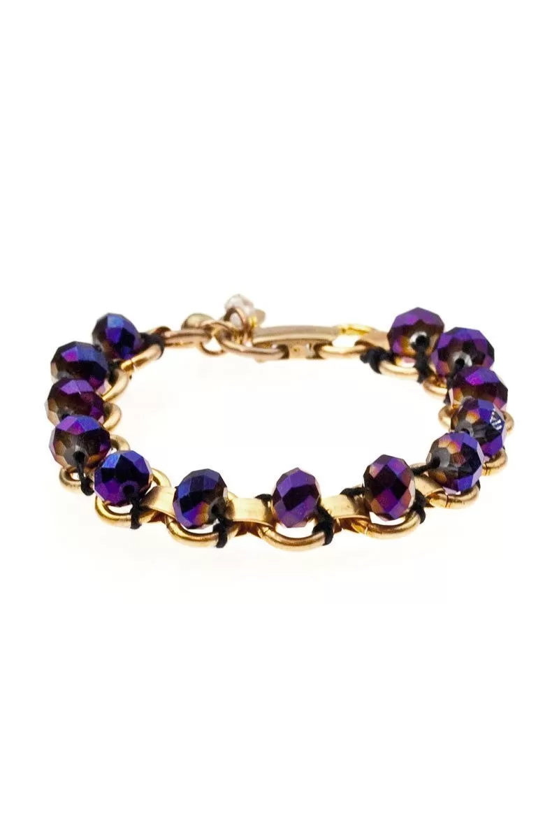 JACKSON BRACELET brass & vintage beads (more colours available)