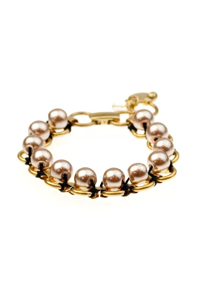 JACKSON BRACELET brass & vintage beads (more colours available)