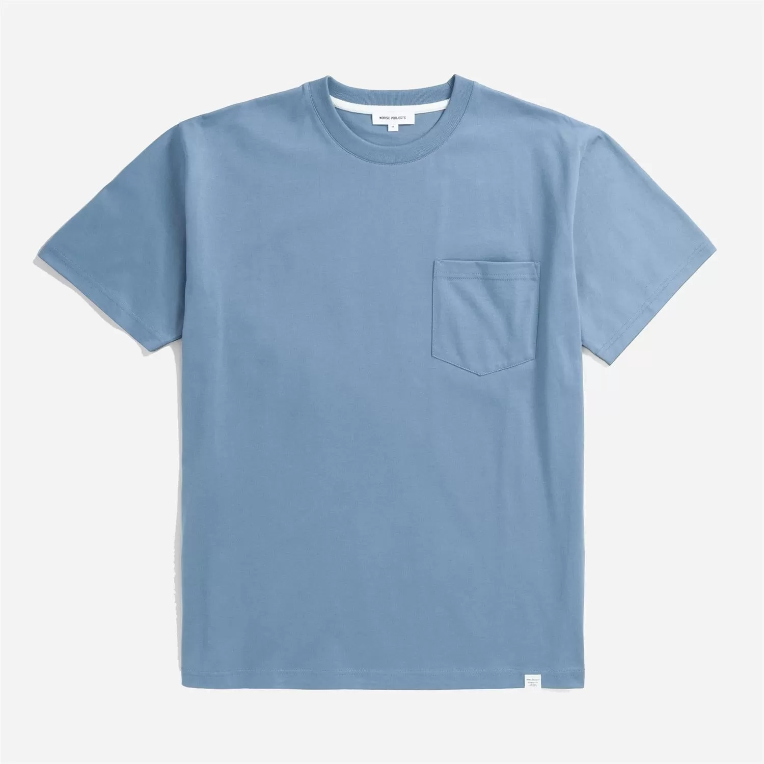 Johannes Organic Pocket T-shirt - Fog Blue