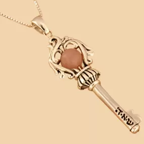 Kabbalah Necklace Key Soul for good wishes sterling silver