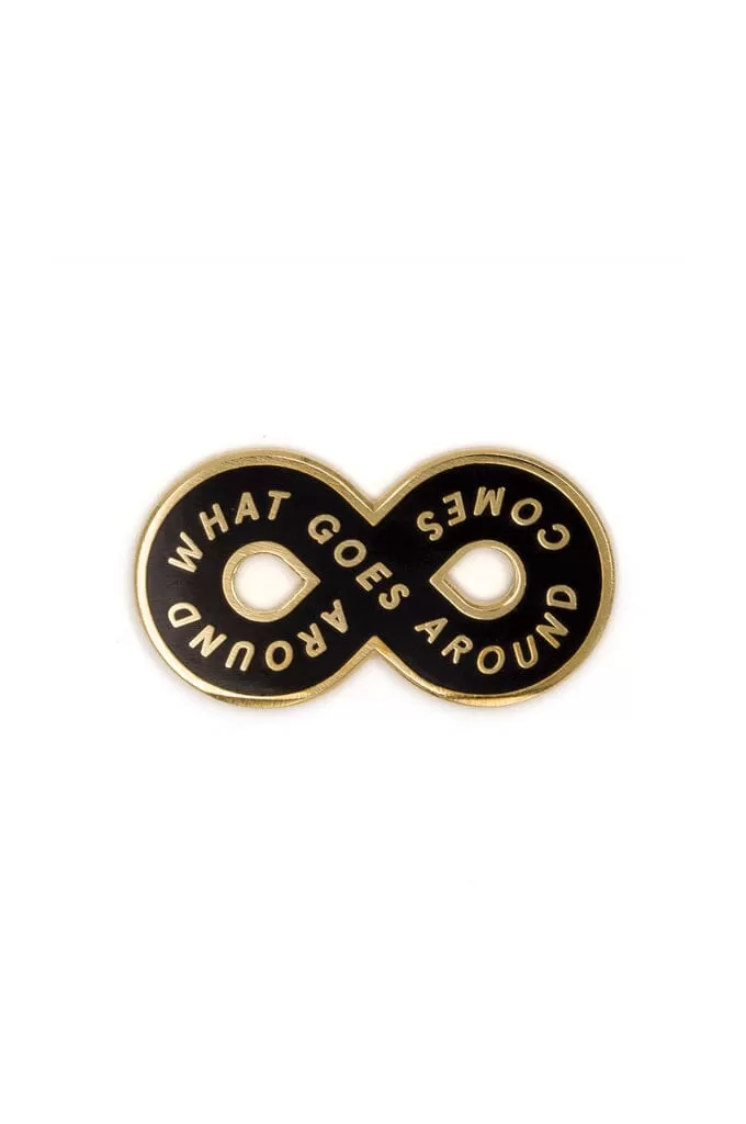 Karma Loop Enamel Pin (1" wide)