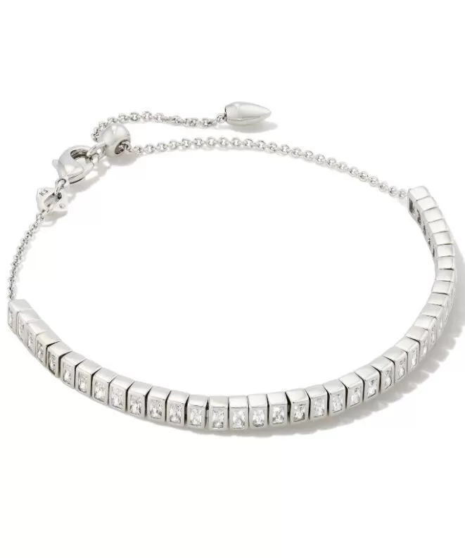 Kendra Scott Gracie Tennis Chain Bracelet - Gold/White CZ OR Silver/White CZ - FINAL SALE