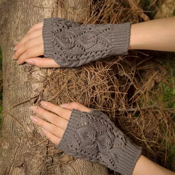 Knit Fingerless Warm Gloves 27436281C