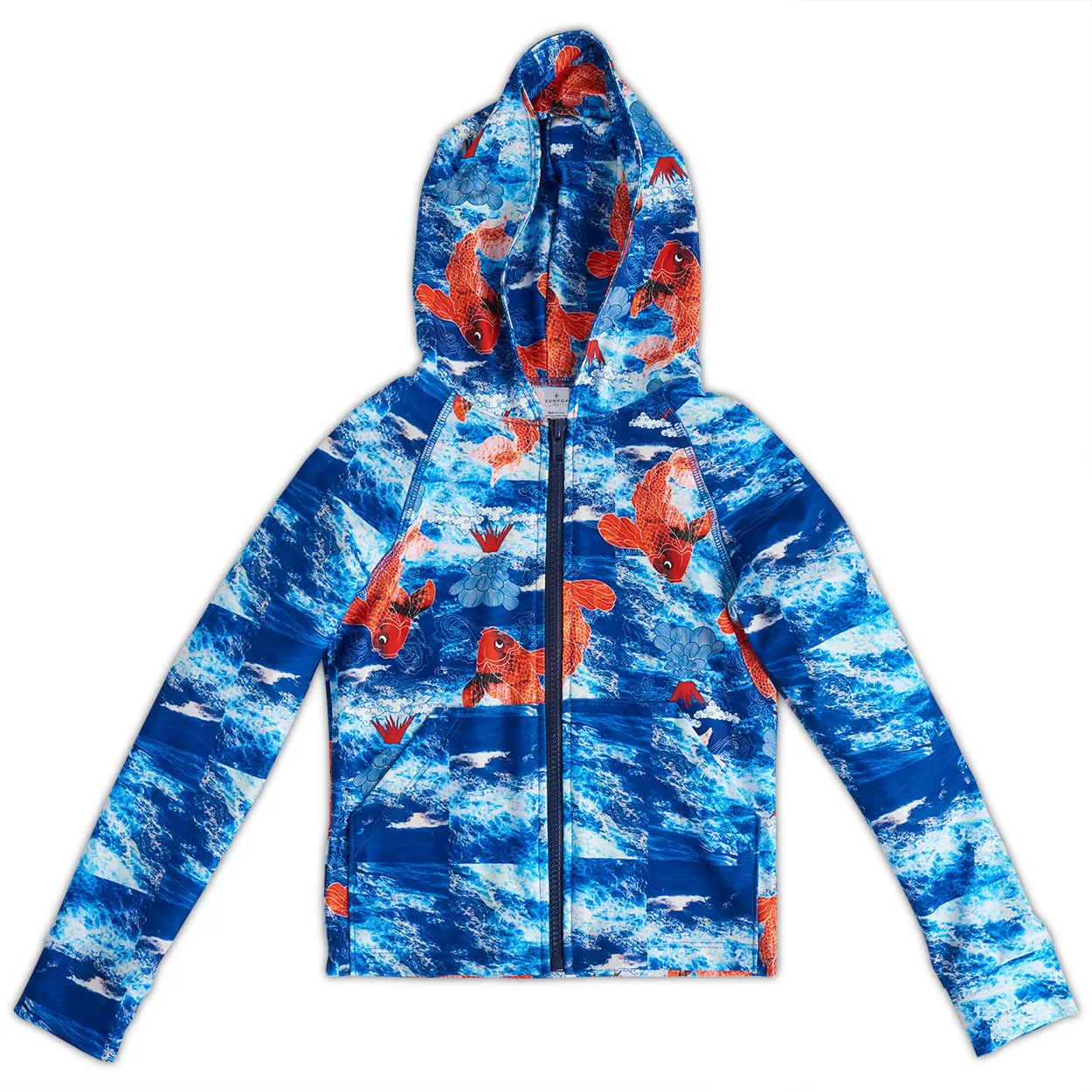 Koi Fish Zip Up Hoodie UPF 50 