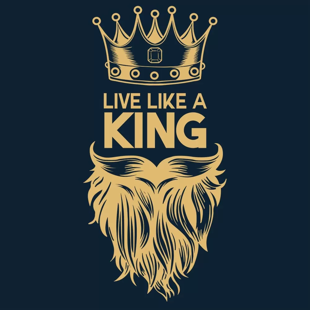 Live Like A King Half Sleeve T-Shirt