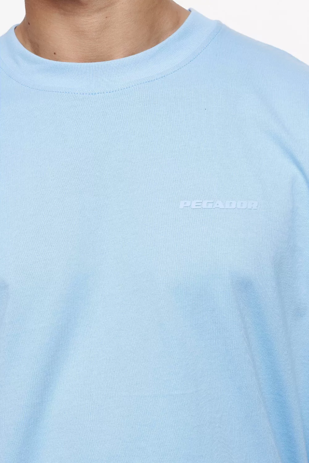 Logo Oversized Tee Vintage Washed Riviera Blue Gum