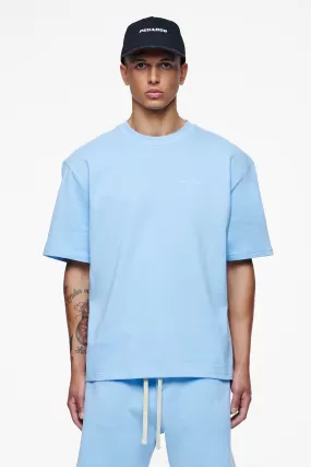 Logo Oversized Tee Vintage Washed Riviera Blue Gum