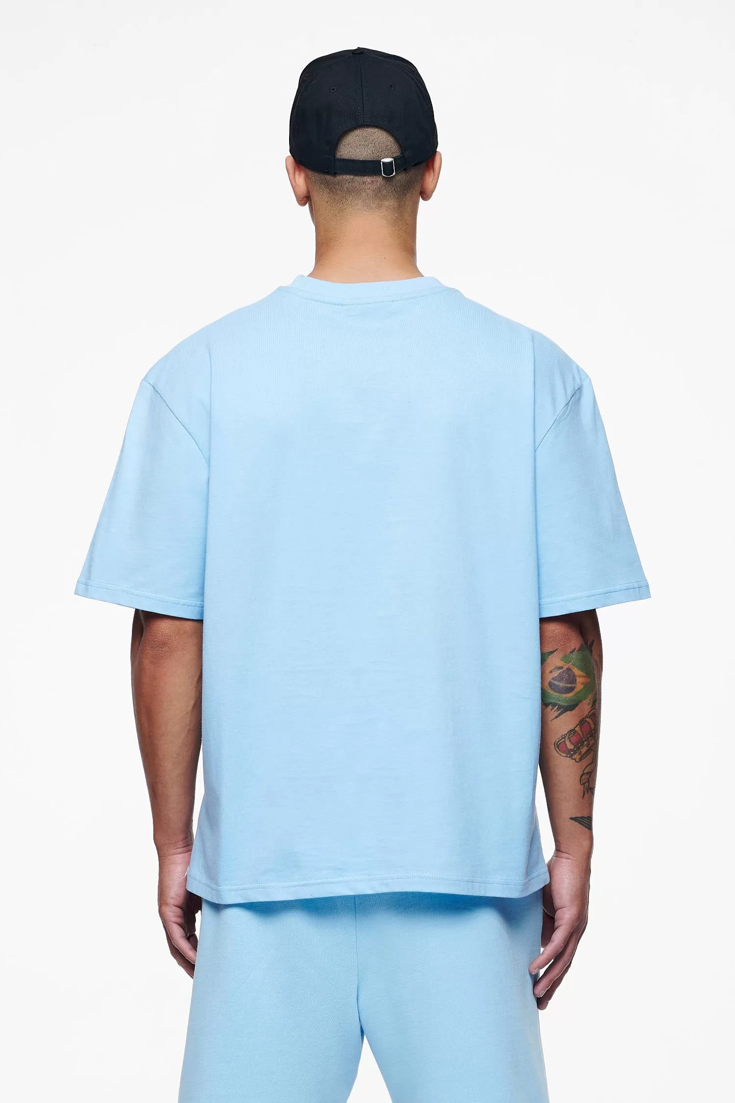 Logo Oversized Tee Vintage Washed Riviera Blue Gum