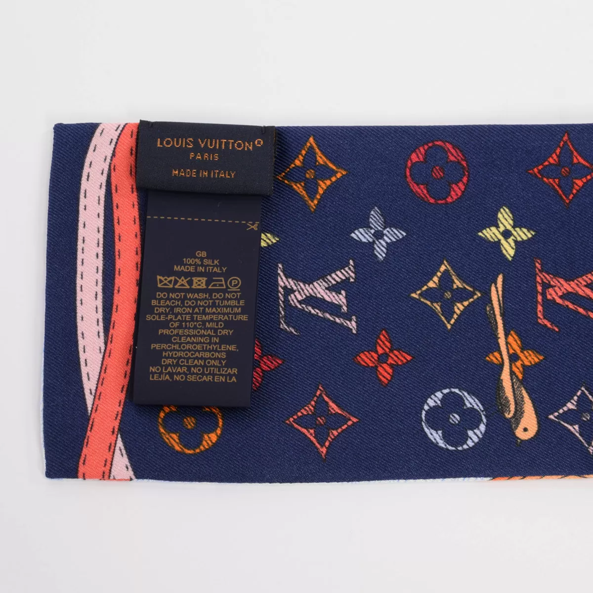 Louis Vuitton Blue Silk Up and Away Bandeau