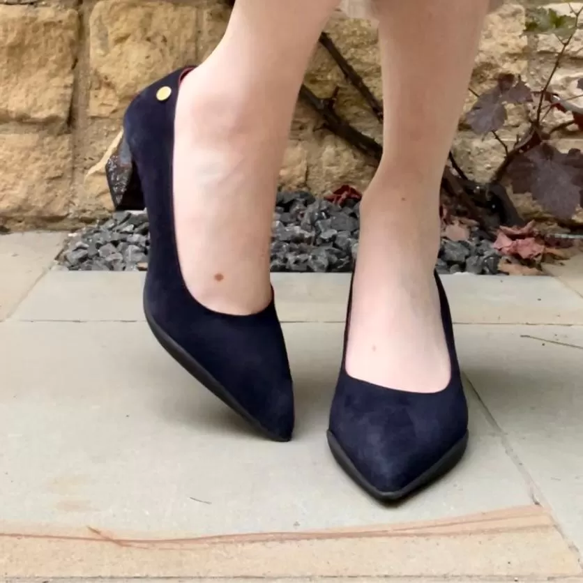 Lu Lu- Navy Suede dress shoe