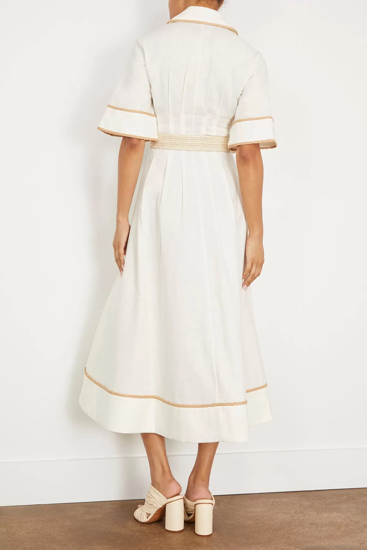 Lucia Shirt Dress in Off White