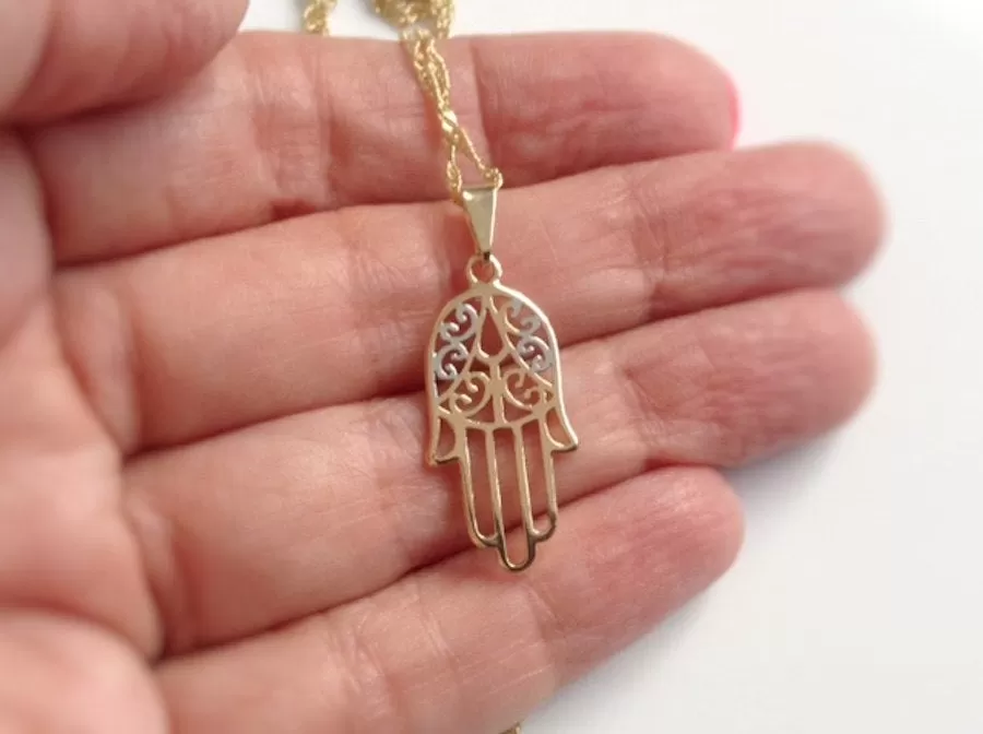 Mano de Fatima Necklace Hand of God Hamsa Jewelry Jewish gifts