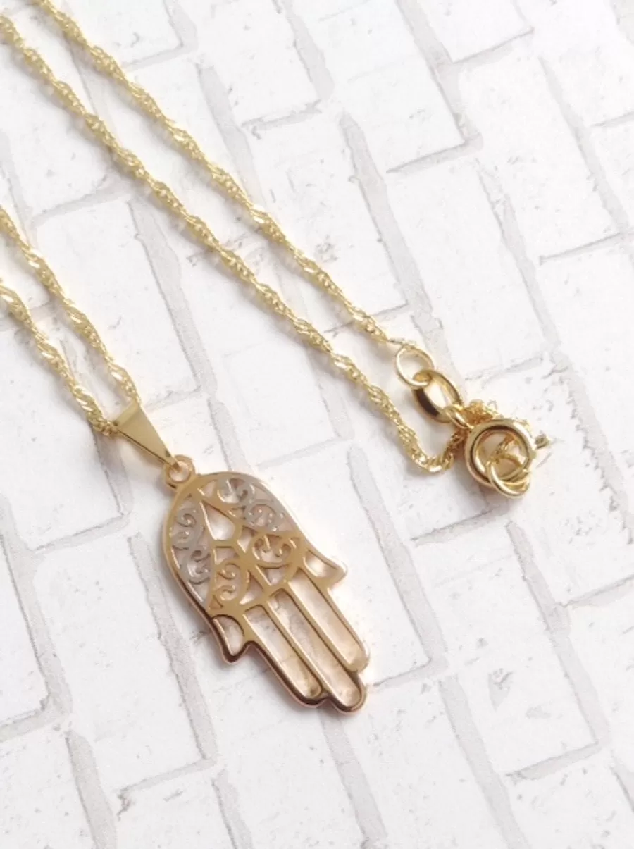 Mano de Fatima Necklace Hand of God Hamsa Jewelry Jewish gifts