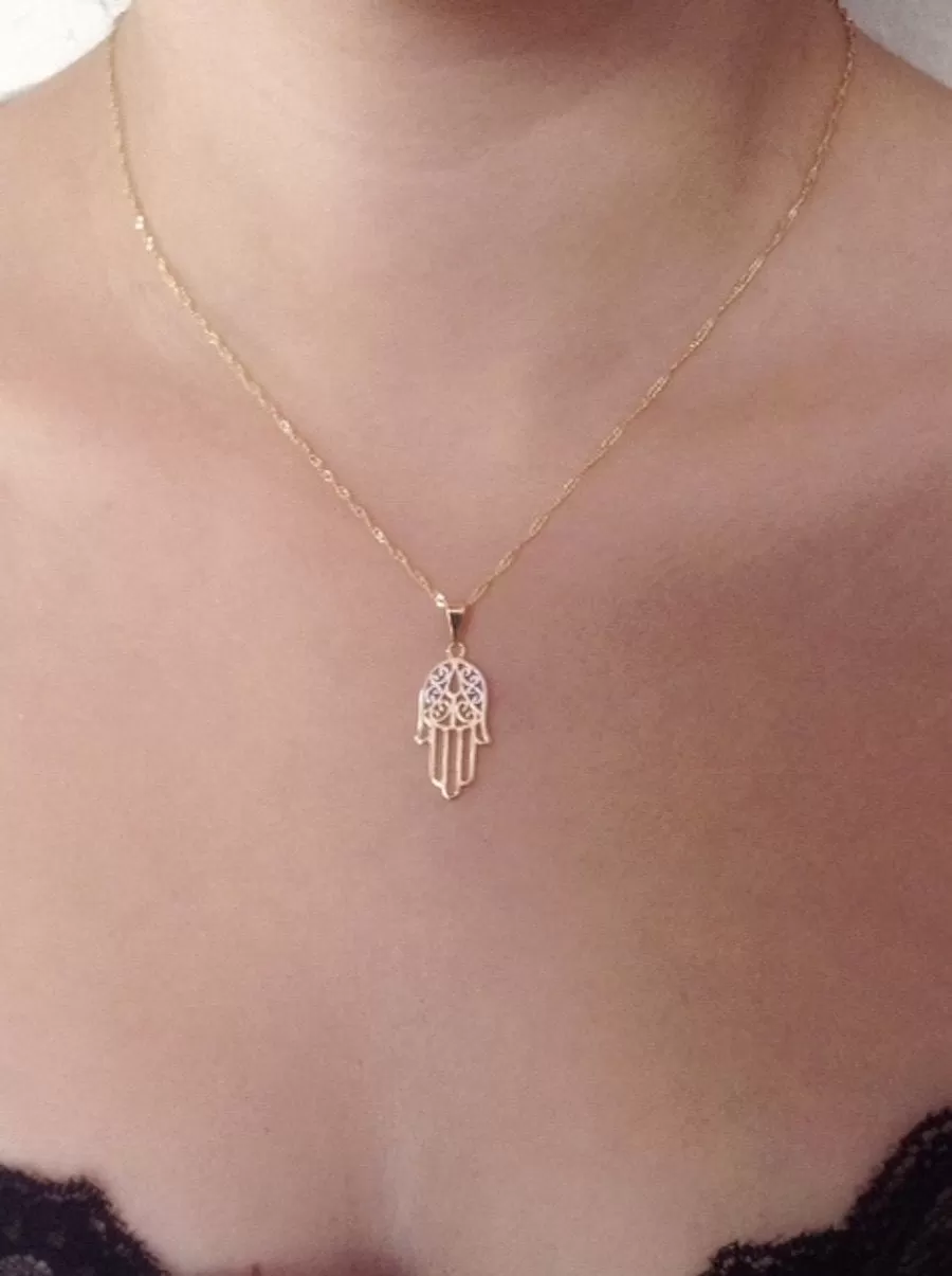 Mano de Fatima Necklace Hand of God Hamsa Jewelry Jewish gifts