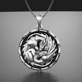 Mating Dragons Necklace