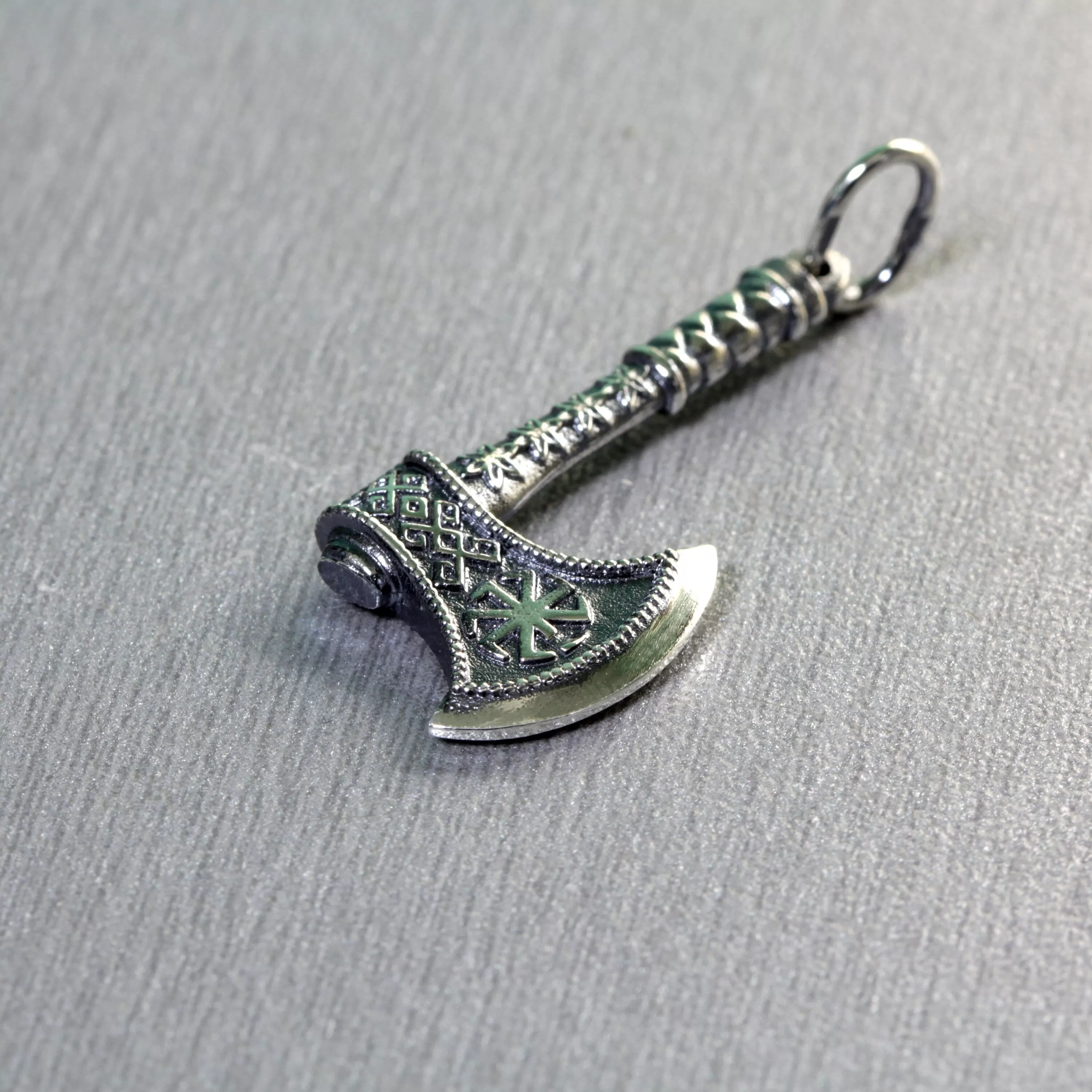 Mens Axe Kolovrat Kolyadnik Pendant Silver 925