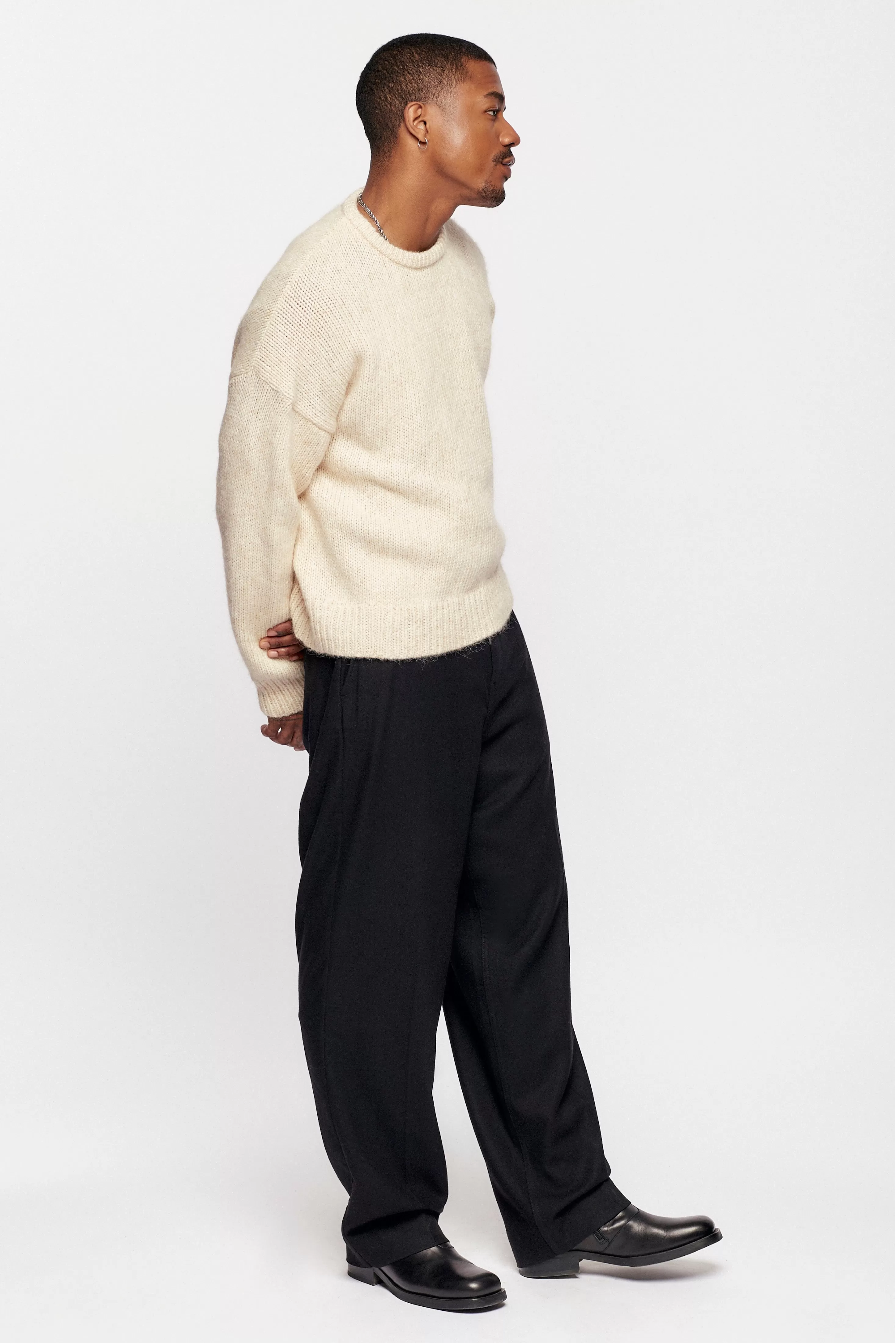 Men's Buma Wool Trouser in Black