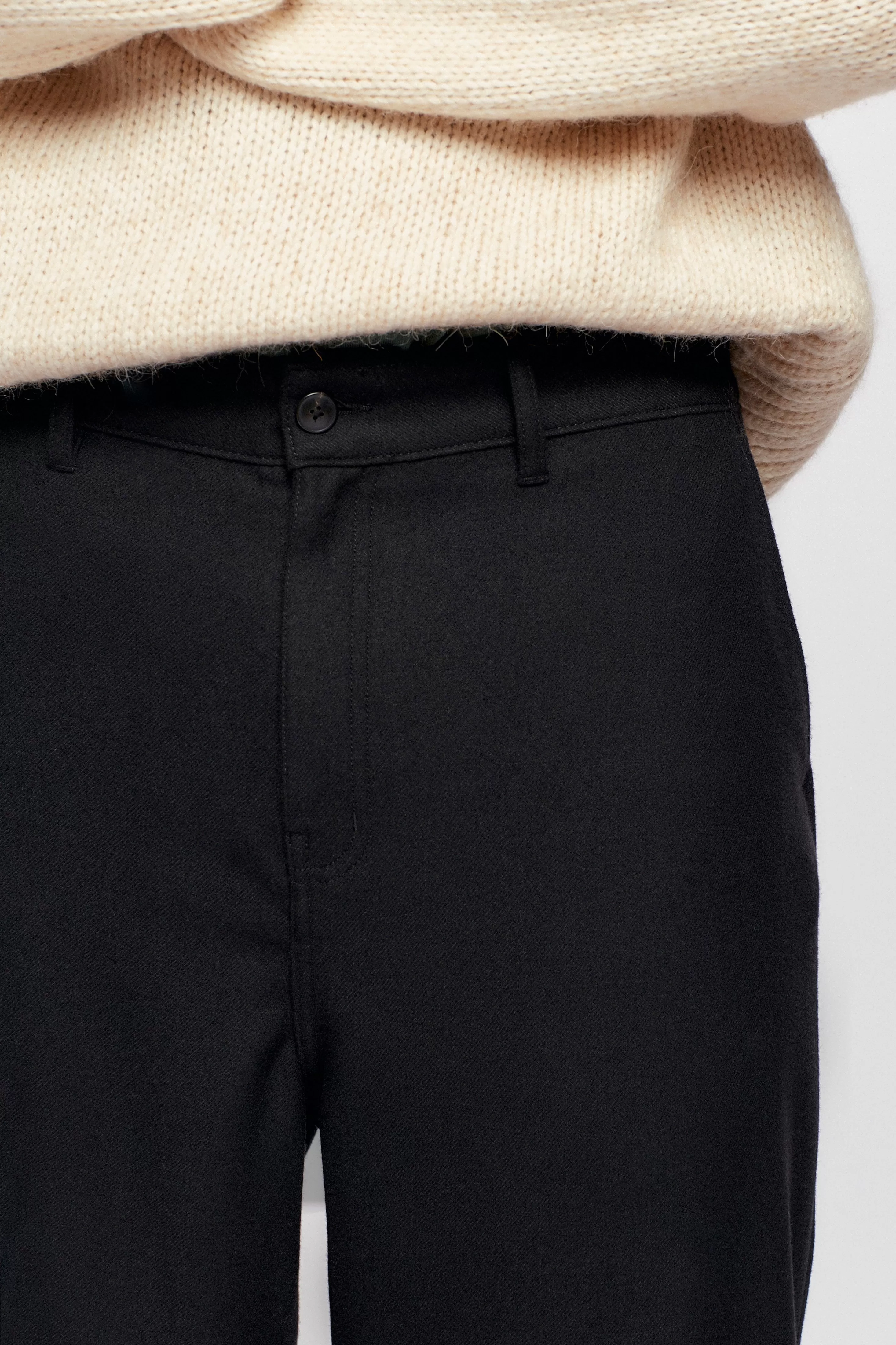 Men's Buma Wool Trouser in Black