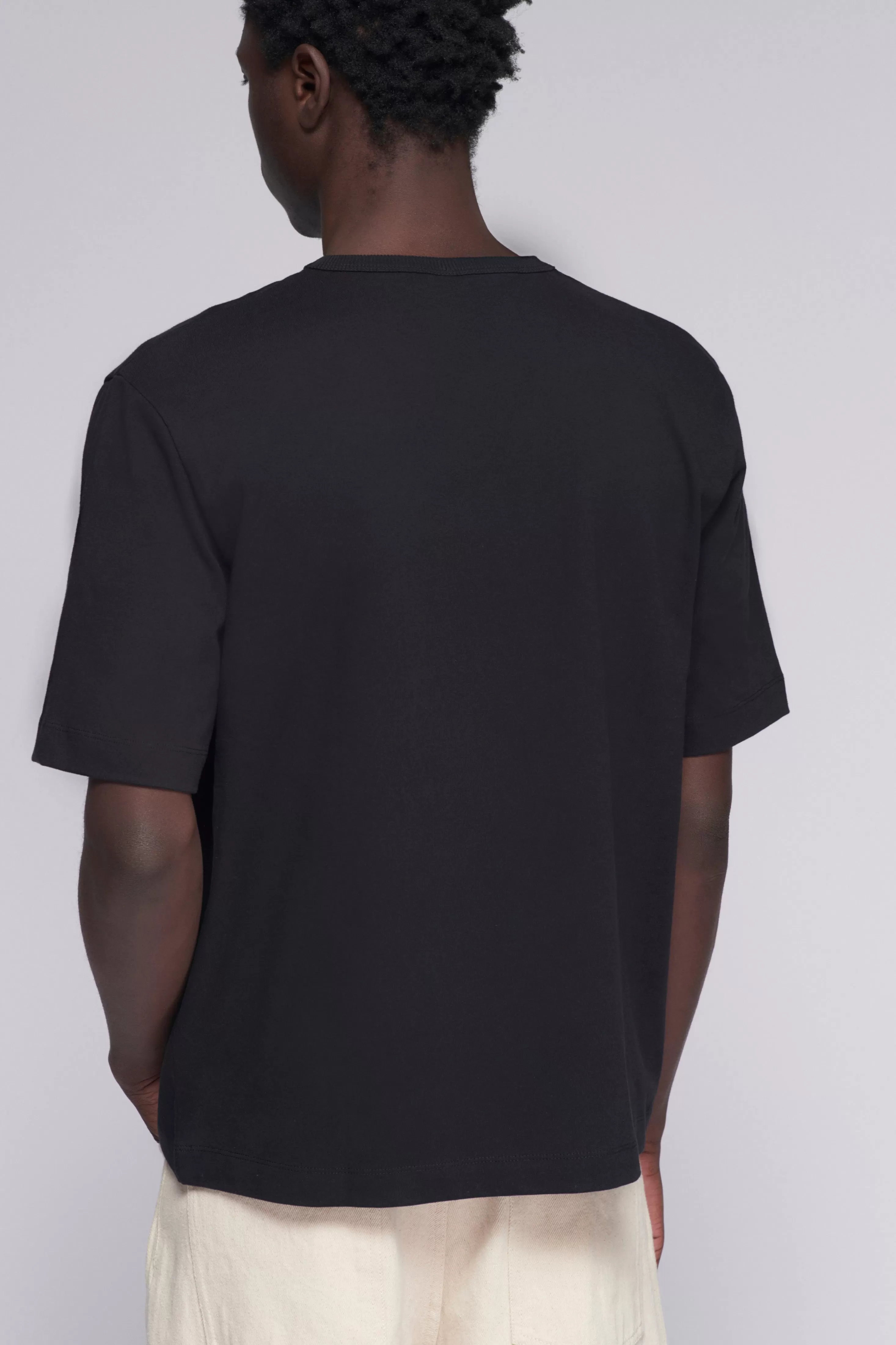 Men's Heavyweight Box Crew in Black