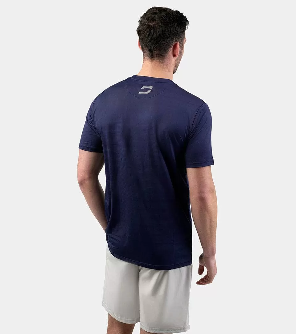 MEN'S PERFORATED SPORTS T-SHIRT - NAVY