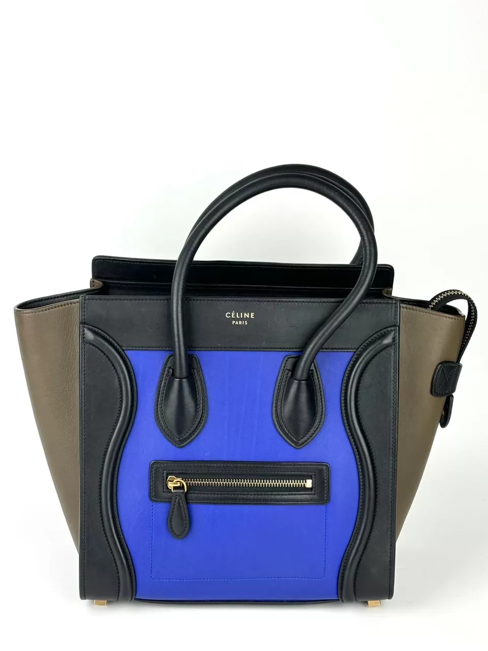 Micro Luggage Blue / Black / Brown Tricolor