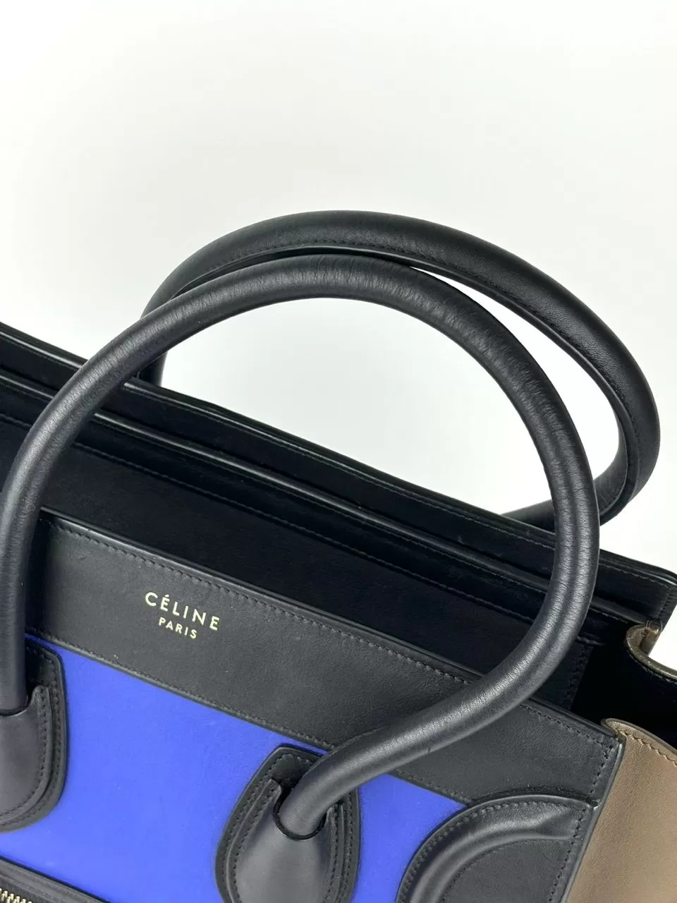 Micro Luggage Blue / Black / Brown Tricolor