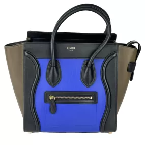 Micro Luggage Blue / Black / Brown Tricolor