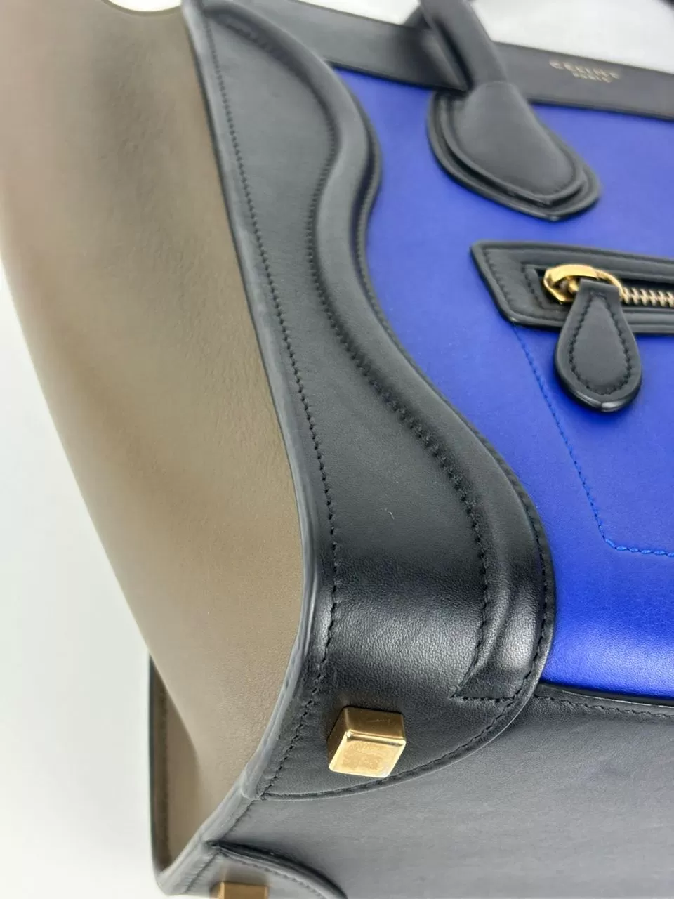 Micro Luggage Blue / Black / Brown Tricolor